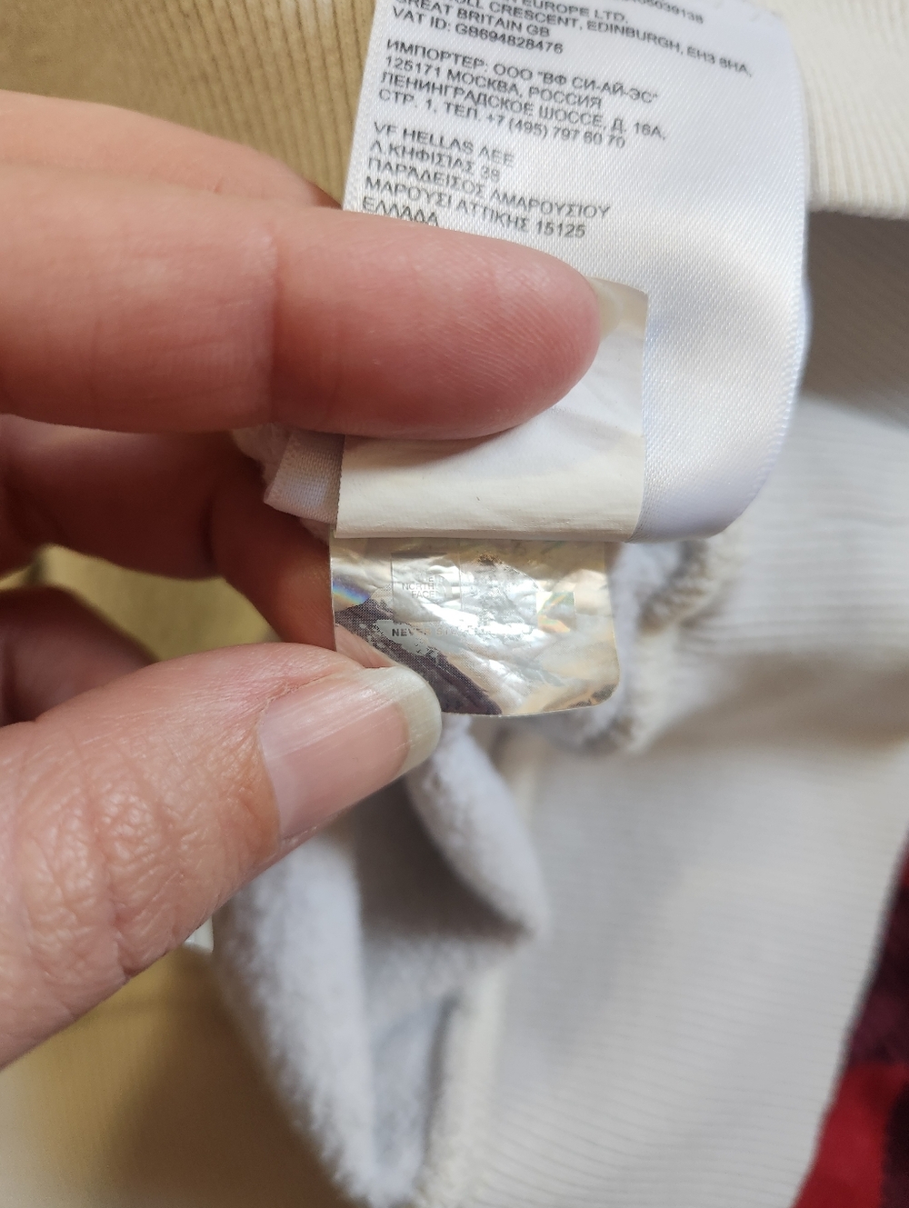 The North Face Womens XL Gardenia White Mountain Graphic Half Dome Hoodie Cozy - Picture 7 of 7